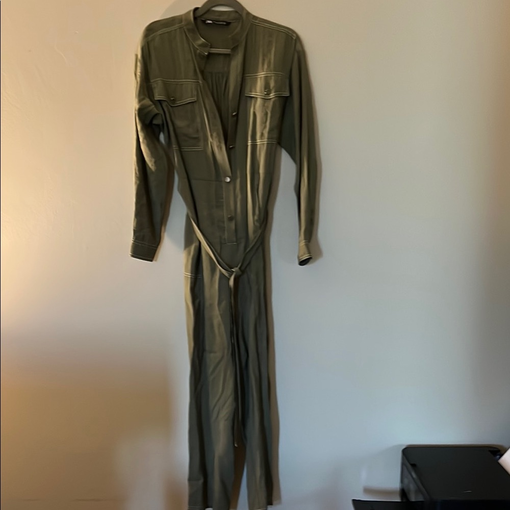 Zara Olive Green Jumpsuit